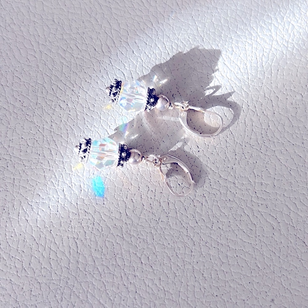 Faceted Aurora Crystal earrings